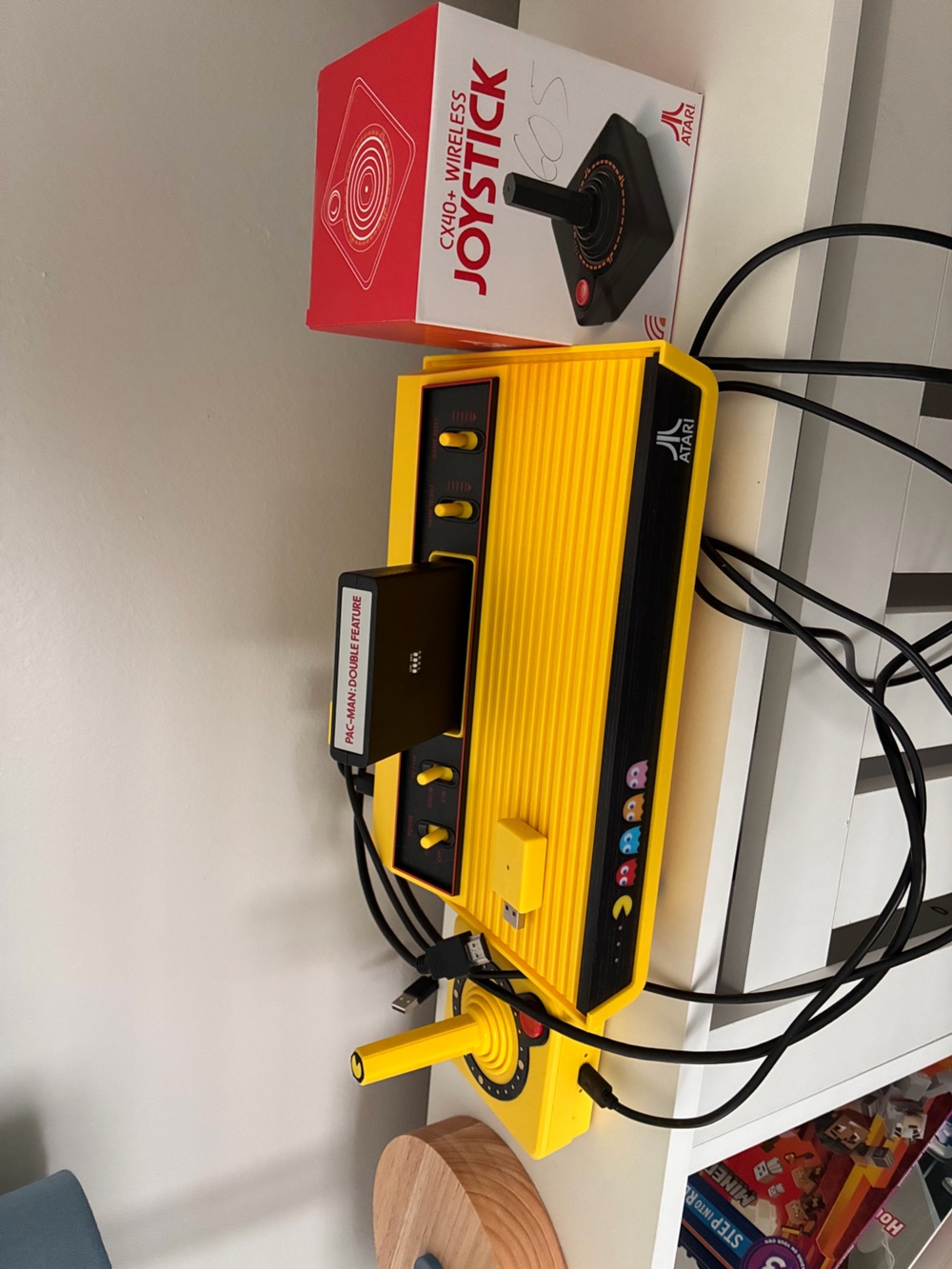 Atari Classic Home Console in Yellow with Wired Joystick  Pac-Man edition game